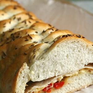 Turkey and Roasted Red Pepper Braids