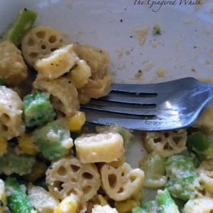 Pasta Cartwheels with Cheese and Broccoli
