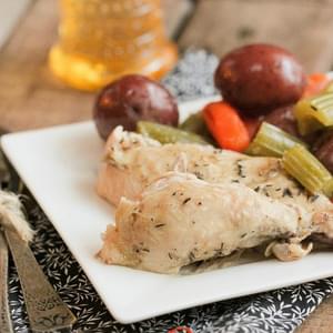 Slow Cooked Whole Chicken and Vegetables