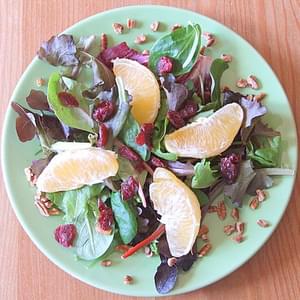 Field Salad with Citrus Vinaigrette and Sugared Pecans