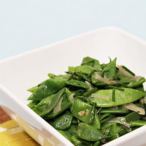 Romano Beans with Butter, Shallots and Chives