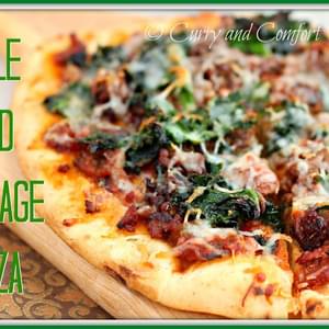 Sausage and Kale Pizza