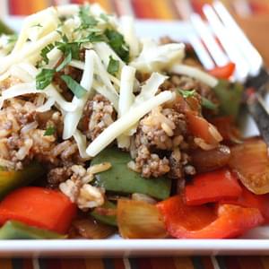 Spicy Mexican Un-Stuffed Bell Peppers