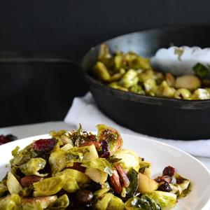 Cranberry & Almond Roasted Brussels Sprouts Antipasto Salad