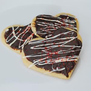 Chocolate-Frosted Heart Cookies