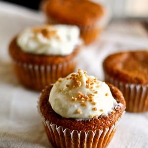 Pumpkin Cupcakes With Maple–Cream Cheese Frosting