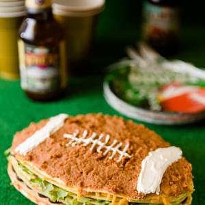 Super Bowl Seven Layer Dip Crepe Cake