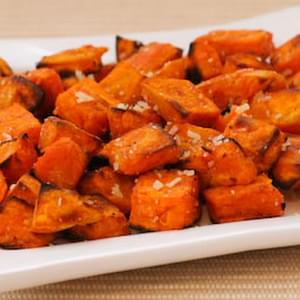 Roasted Sweet Potatoes Recipe with Double Truffle Flavor and Parmesan