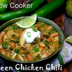 Slow Cooker Green Chicken Chili