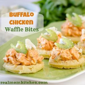 Buffalo Chicken and Waffle Bites