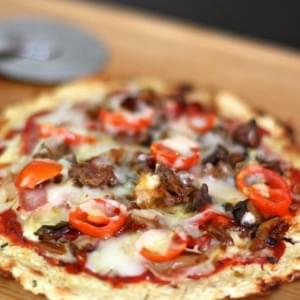 Meat Lovers Pizza with Cauliflower Crust and Giveaway Winner Announced