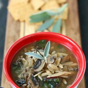 Healthy Mushroom & Swiss Chard Soup