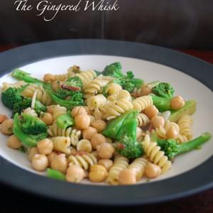 Penne with Broccoli Rabe, Bacon, and Chickpeas