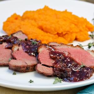 Seared Duck Breast with Blackberry Pan Sauce