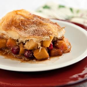 Apple-Cranberry Strudel Pie