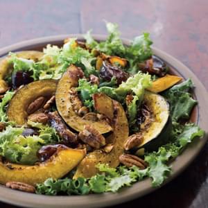 Roasted Squash Salad with Dates and Spicy Pecans