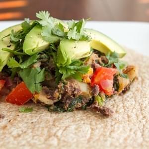 Spicy Potato ‘n Black Bean Burritos