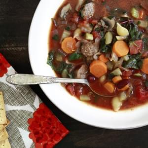 Winter Minestrone with Swiss Chard and Sausage
