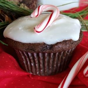 Chocolate Cupcakes with Peppermint Icing