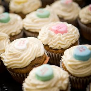 Baby Shower Cupcakes: Banana Chocolate Cupcakes with Macadamia Nut Butter Frosting