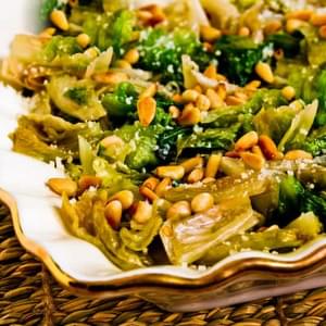 Sauteed Escarole with Parmesan and Toasted Pine Nuts