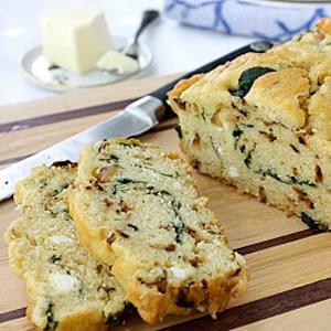 Caramelized Onion & Spinach Olive Oil Quick Bread