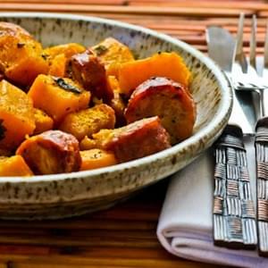 Roasted Winter Squash and Sausage with Herbs