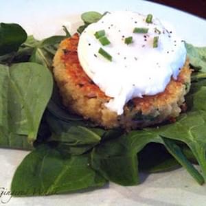 Quinoa Cakes with Poached (or fried) Eggs (Annie's Eats)