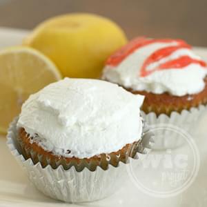 Lemon Strawberry-Filled Cupcakes