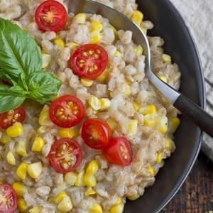 Farro Risotto with Corn and Tomatoes