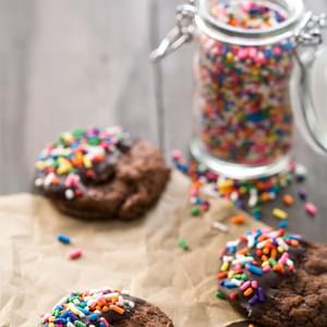 Chocolate Dipped Brownie Cookies