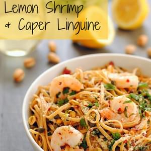 Lemon Shrimp and Caper Linguine