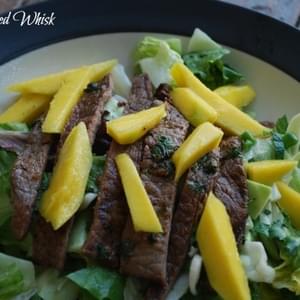 Grilled Asian Flank Steak and Mango Salad