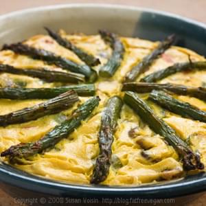 Asparagus and Mushroom Quiche with a Brown Rice Crust