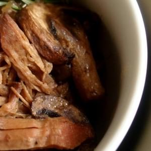 Leftovers: Mushroom Gravy Slow Cooked Rump Roast