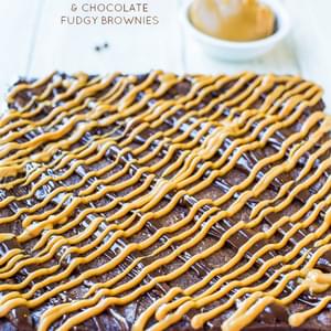 Flourless Peanut Butter and Chocolate Fudgy Brownies (gluten-free)