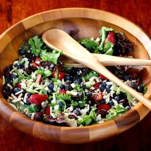 Triple Berry Salad with Sugared Almonds