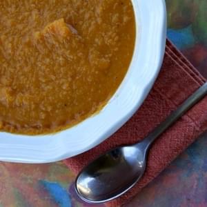 Roasted Butternut Squash Soup w/ Apples and Garam Masala
