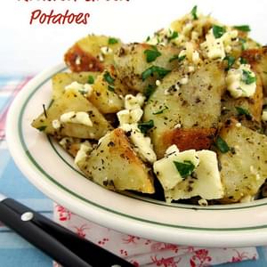 Roasted Greek Potatoes with Feta Cheese and Lemon