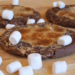 Chocolate- Toffee S'More Cookies
