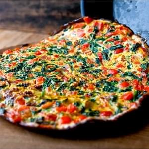 Spinach, Pepper and Bacon Frittata