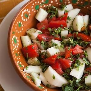 Tomato, Cucumber, Purslane Salad