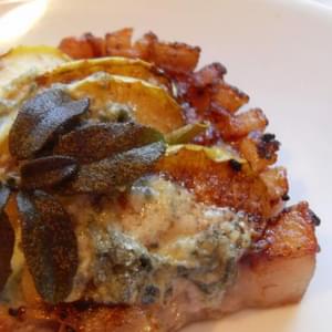 *Perfect Pork Chops with Apples, Sage and Stilton*