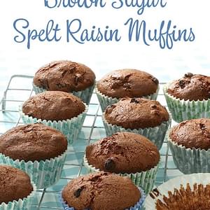 Brown Sugar Raisin Spelt Muffins