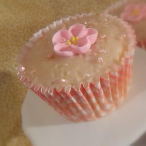 Vanilla Buttermilk Cupcakes with a Framboise Glaze