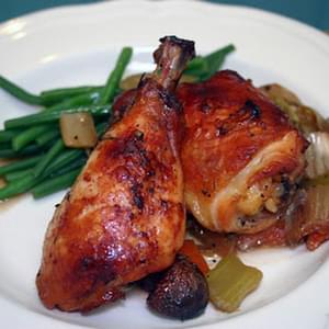 Apple Butter Chicken Thighs With Cocoa Nibs