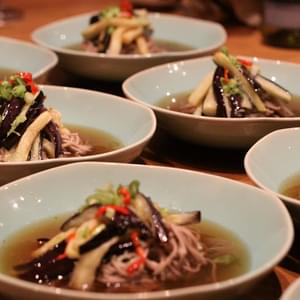 “Cold Soba Noodles with Spicy Aubergine”