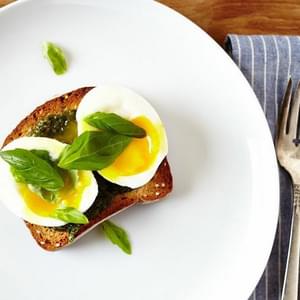 Basil Pesto & 6 Minute Egg on Toast