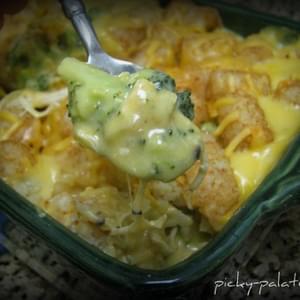 Broccoli Cheddar, Chicken and Tater Tot Casserole