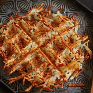 Waffled Hash Browns With Rosemary